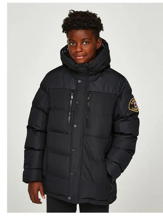 Zavetti Canada Junior Raffino Puffer Jacket - Black