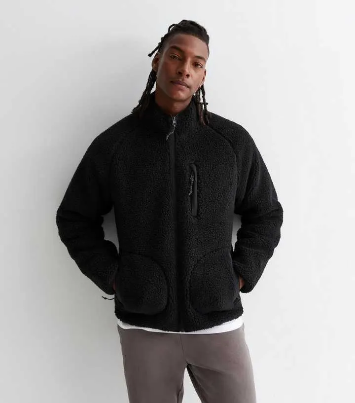 Black Borg Zip Front Jacket