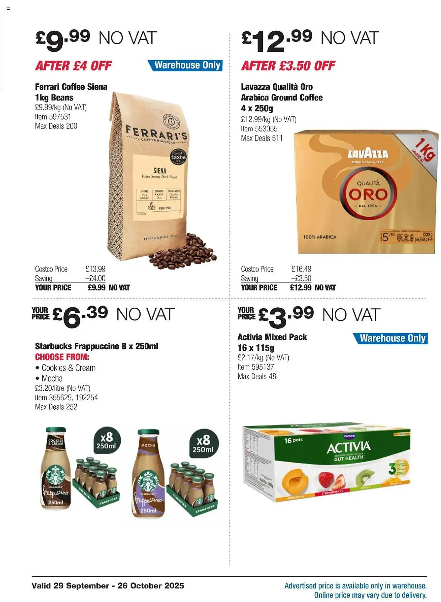Costco leaflet from 29 September to 26 October 2025 - Catalogue Page 18