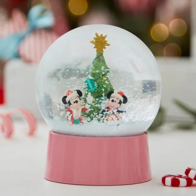 Mickey and Minnie Festive Snow Globe