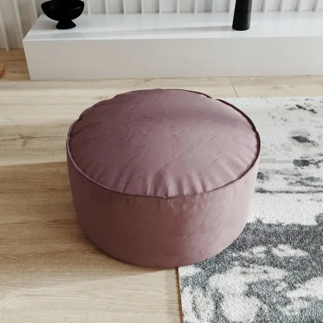 Purple Velvet Pouffe - Millie