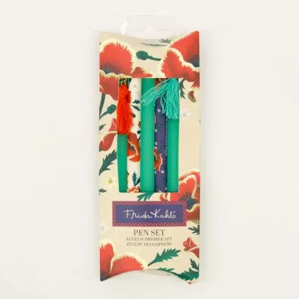 Two Piece Multicoloured Ballpoint Pen Set