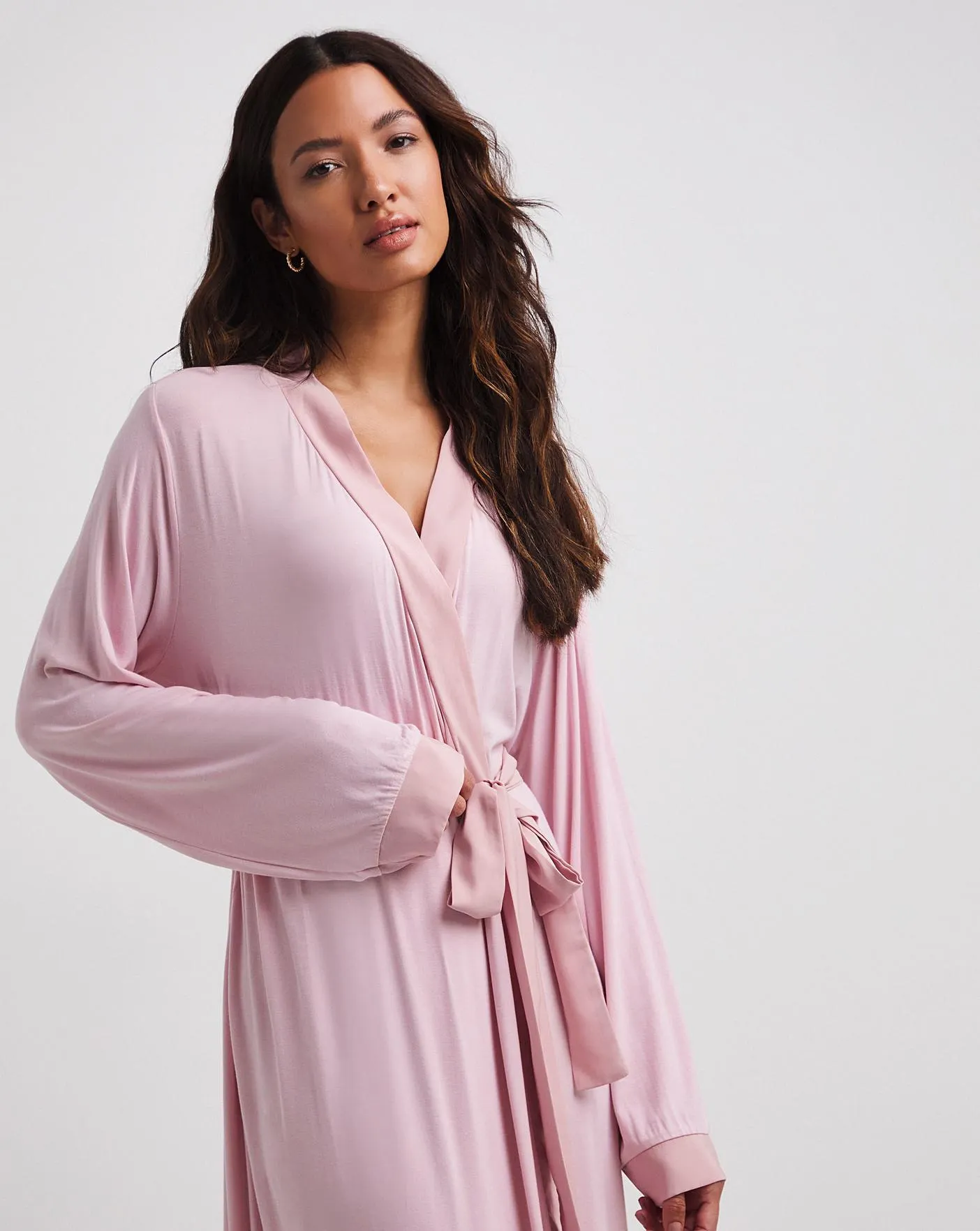 Pretty Secrets Viscose Satin Trim Gown