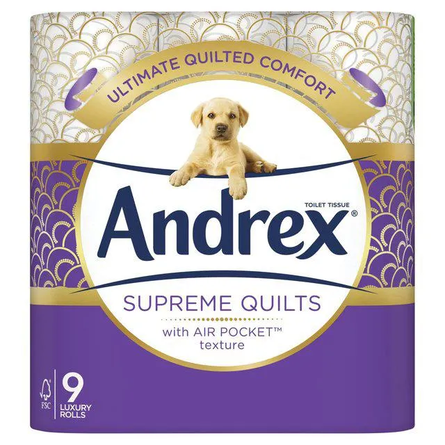 Andrex Supreme Quilts Toilet Roll 9 per pack