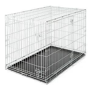 Pets at Home Double Door Dog Crate Grey X Large