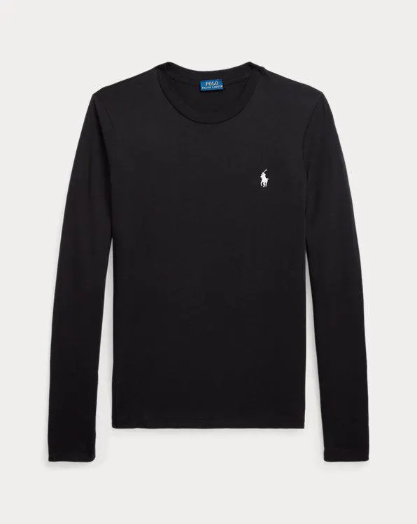 Long-Sleeve Jersey Crewneck T-Shirt