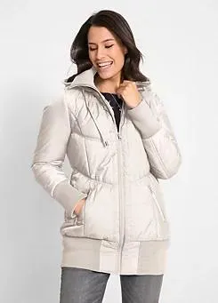 Zip-Up Quilted Coat