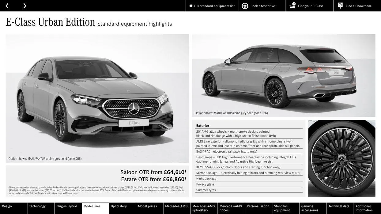 Mercedes Benz New E-Class Saloon from 31 August to 31 August 2025 - Catalogue Page 22