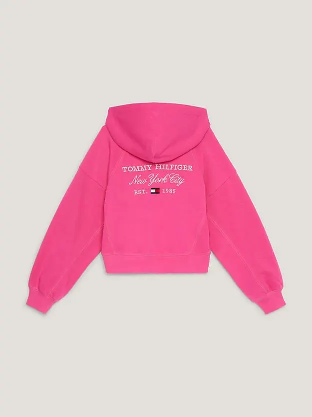 Reißverschluss-Hoodie mit Rücken-Logo