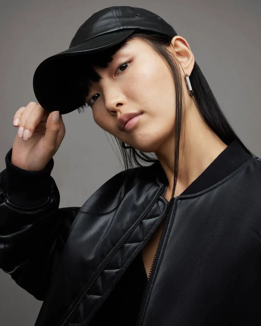 Ashleigh Leather Glazed Baseball Cap