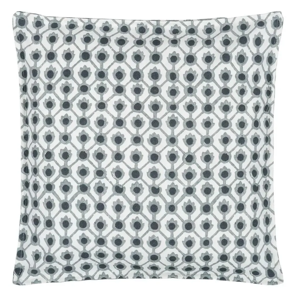 Outdoor Jaal Graphite Box Cushion