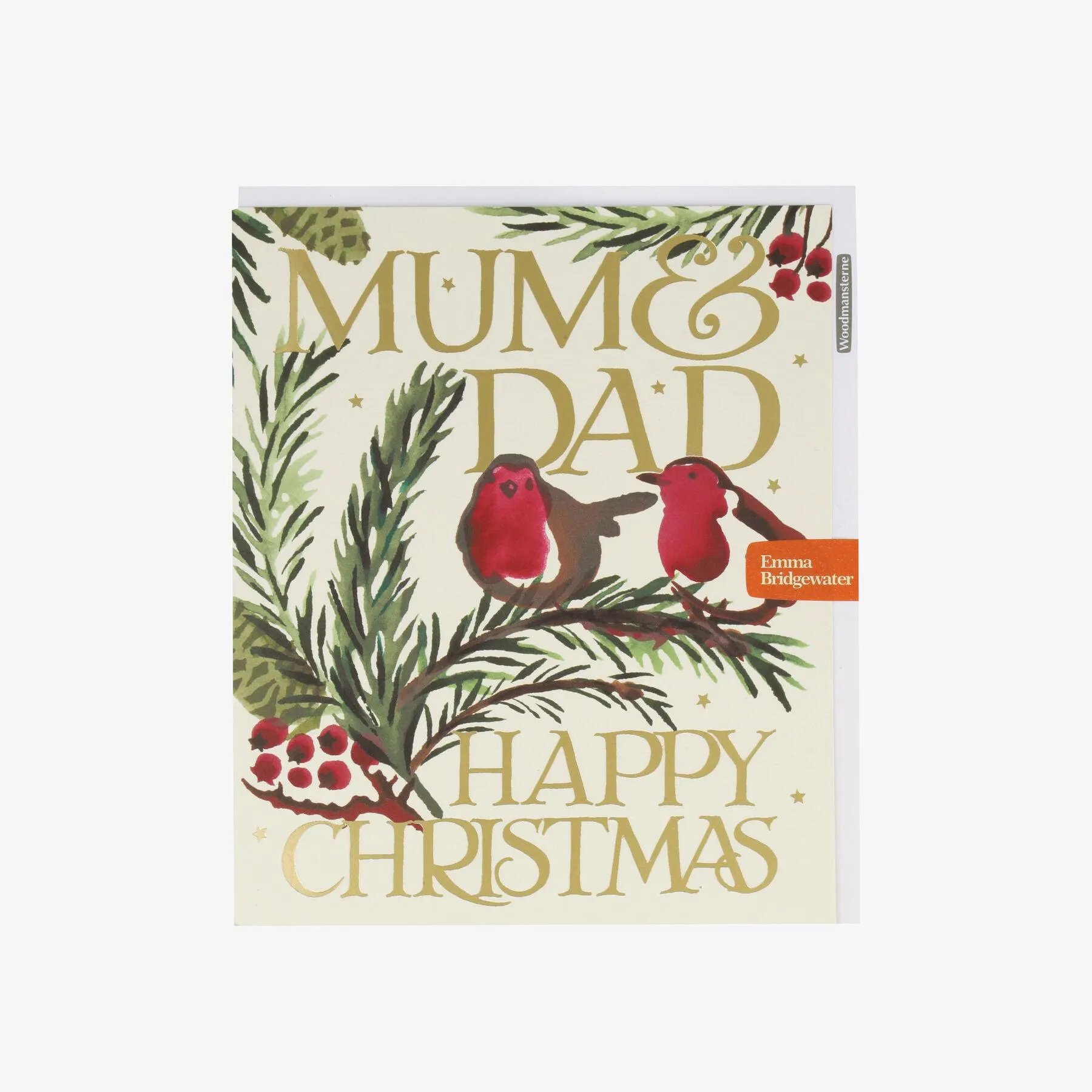 Mum & Dad Happy Christmas Spruce Card