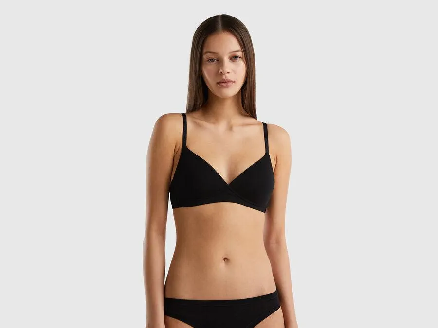 Padded bra in organic cotton