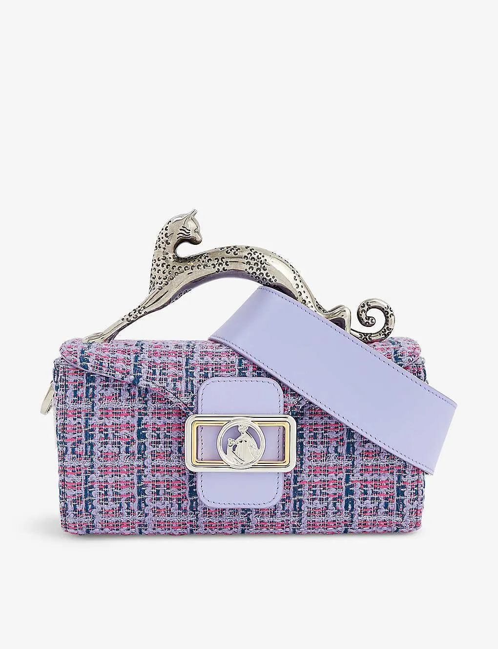 Pencil Cat nano leather top-handle bag