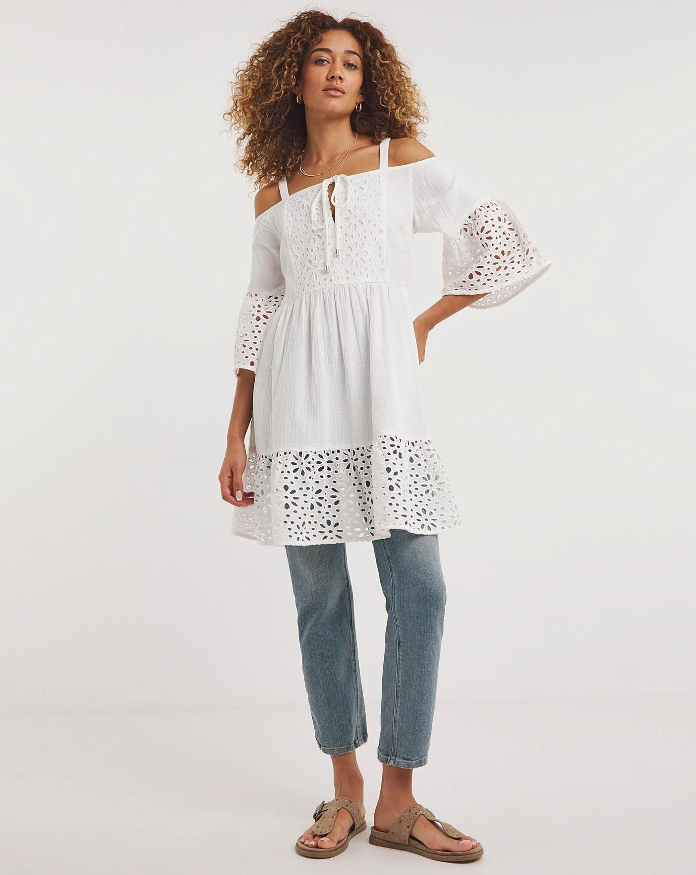 Joe Browns Cold Shoulder Broderie Tunic