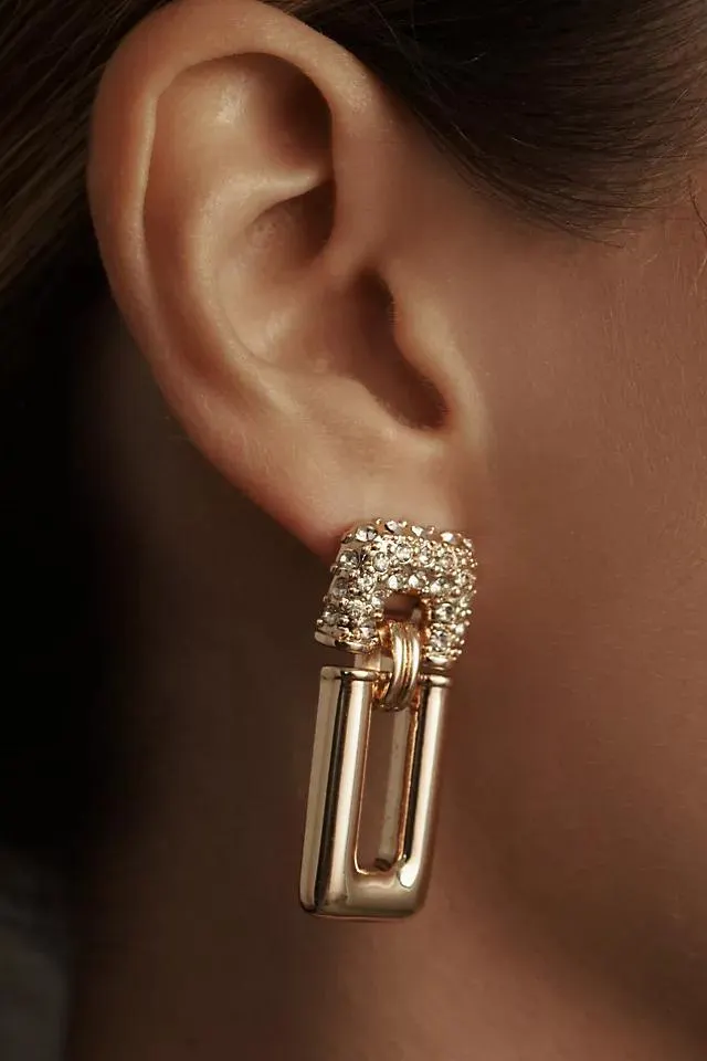 The Restored Vintage Collection: Crystal Rectangle Earrings