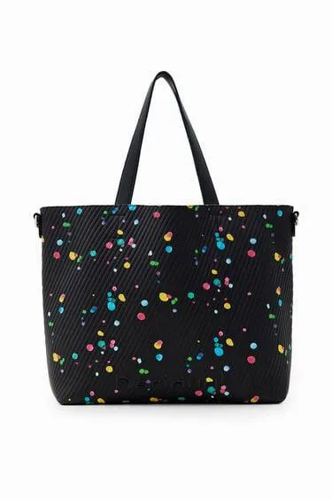 Large reversible droplets tote bag