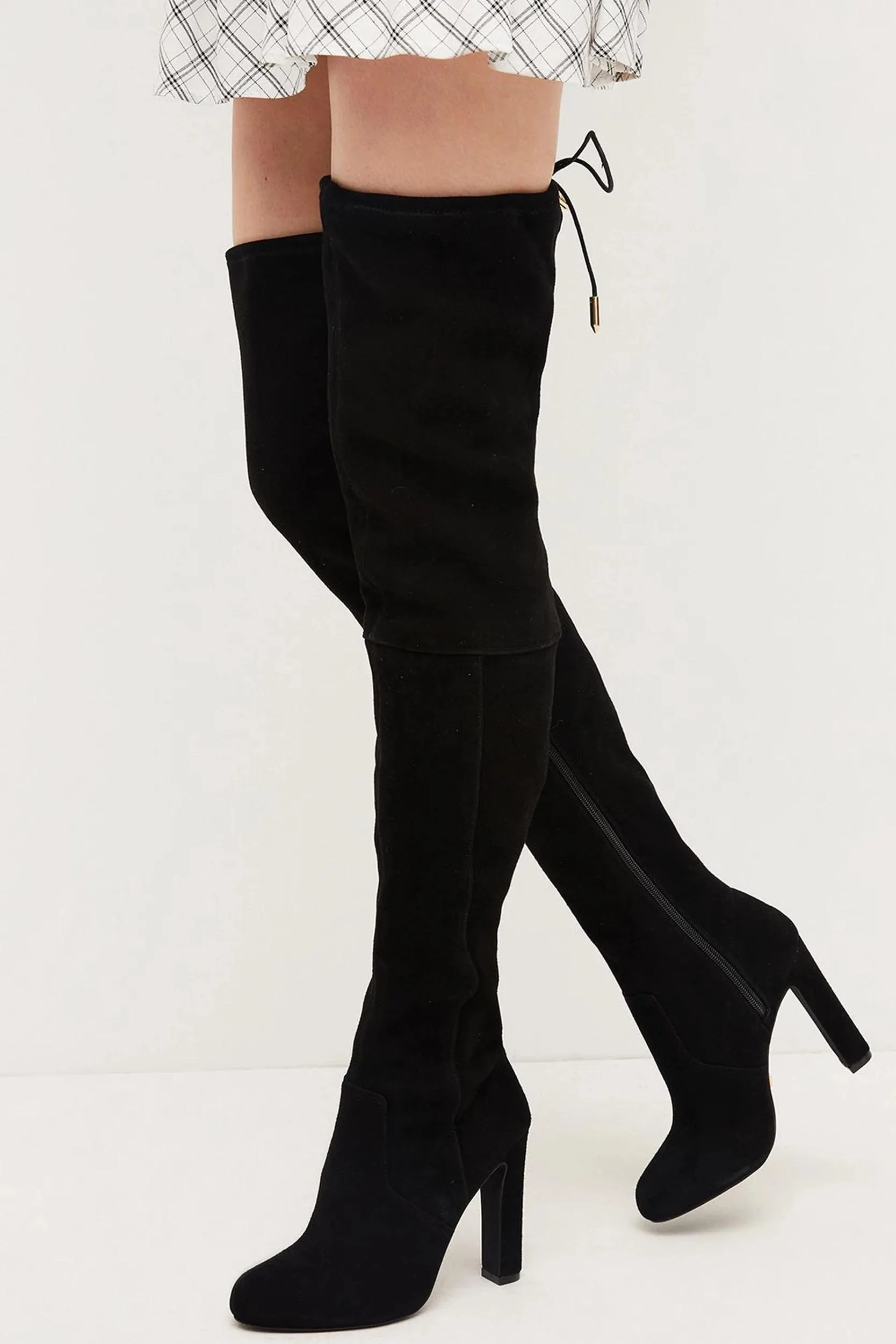 Thigh High Suede Stretch Boot
