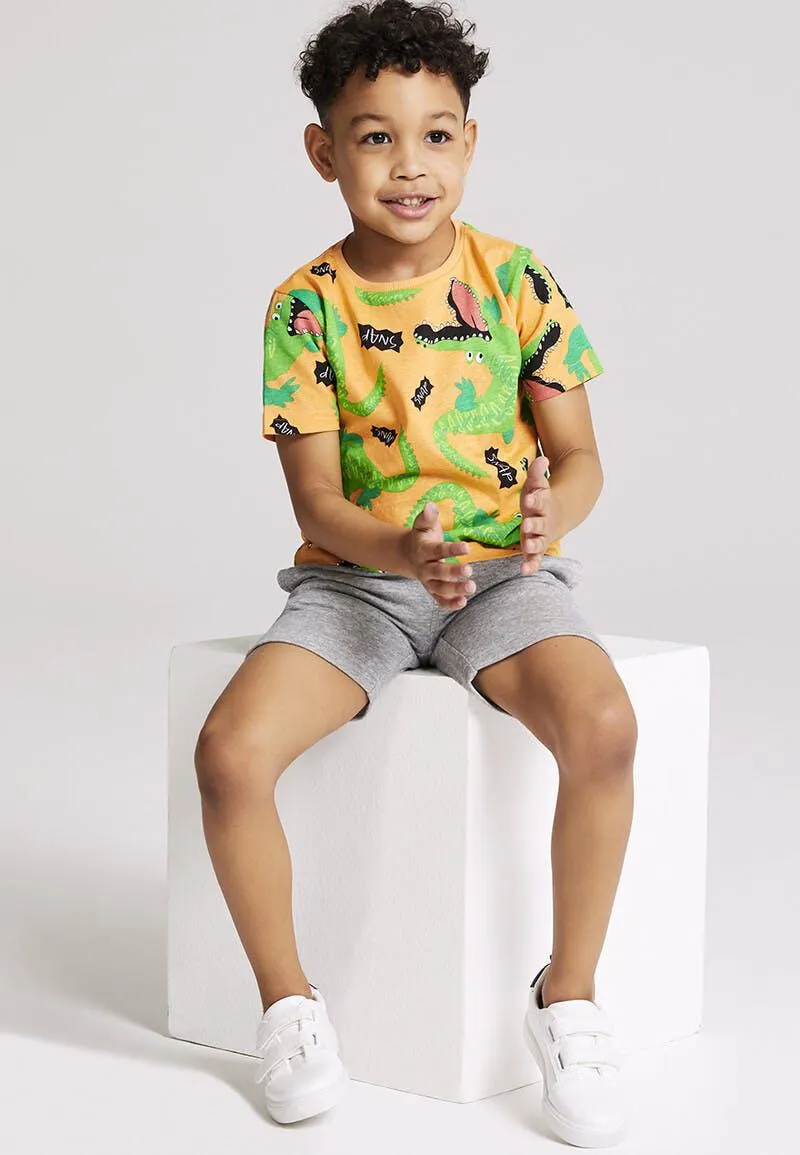 Younger Boys Pack of 3 Printed Crocodile Tees