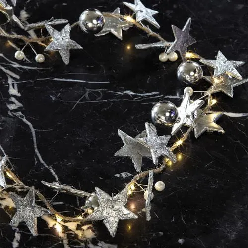 Champagne Star LED Garland