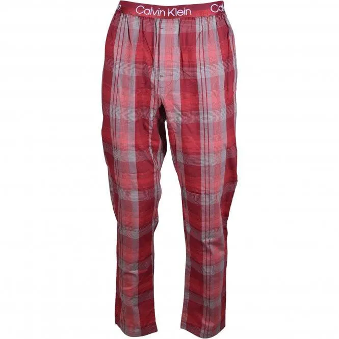 Calvin Klein Modern Structure Plaid Loungewear Set, Burgundy