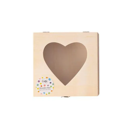 1893 Crafts Wooden Box With Heart Window