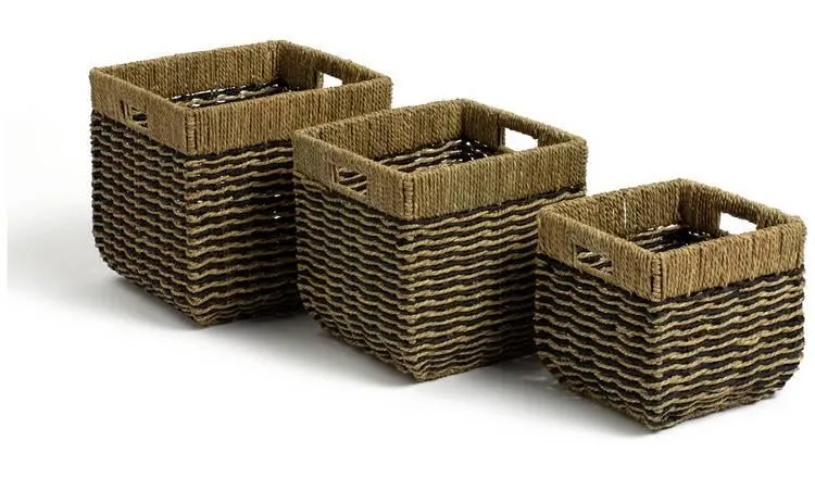 Habitat Pack of 3 Rectangular Baskets