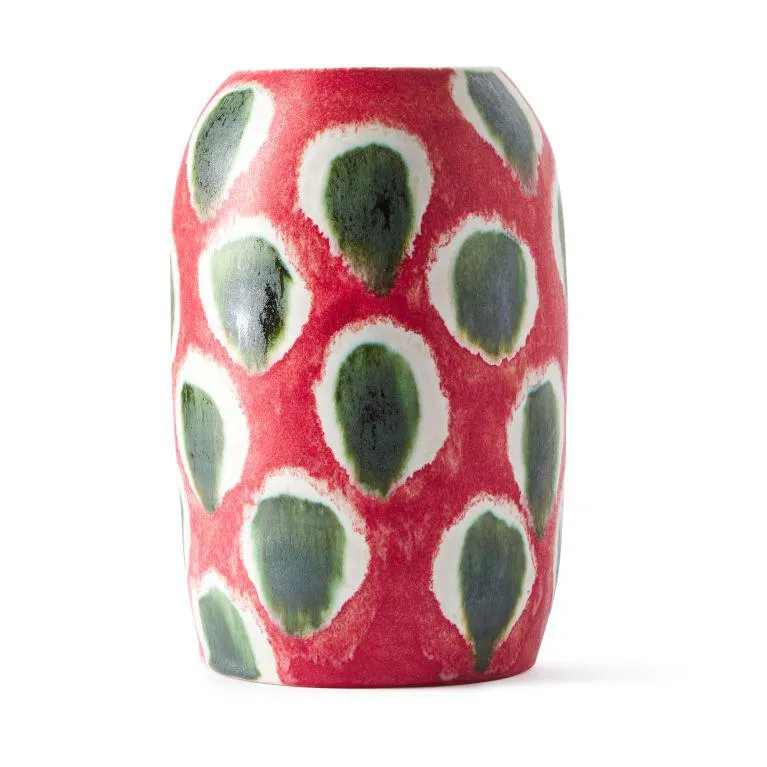 Dapple Vase in Red