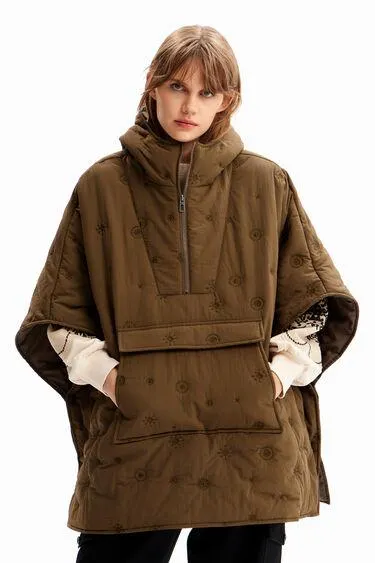 Poncho acolchado bordados