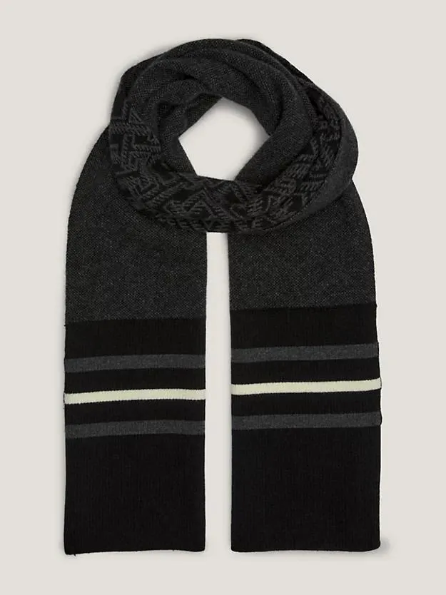 TH Monogram Stripe Scarf
