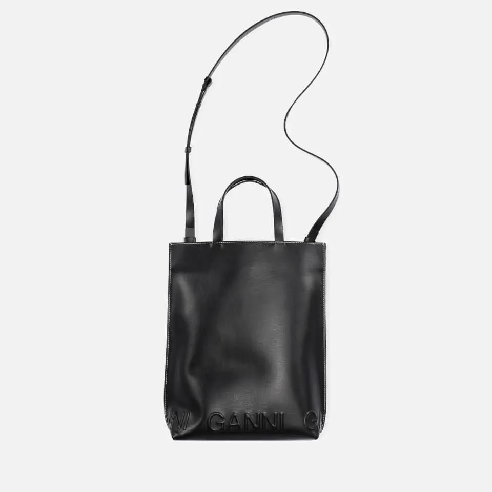 Ganni Women's Banner Medium Tote Bag - Black