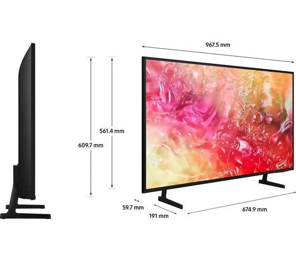 SAMSUNG UE43DU7100KXXU 43" Smart 4K Ultra HD HDR LED TV with Bixby