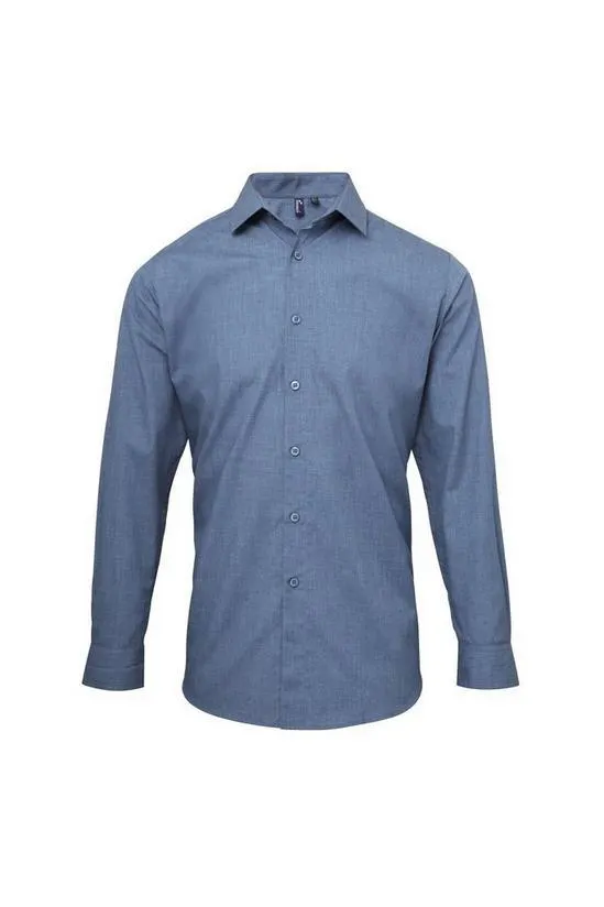Poplin Cross-Dye Roll Sleeve Shirt