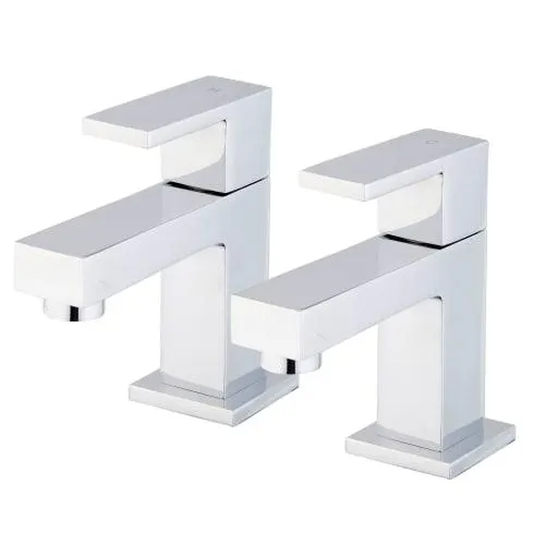 Wickes Cube Basin Taps - Chrome