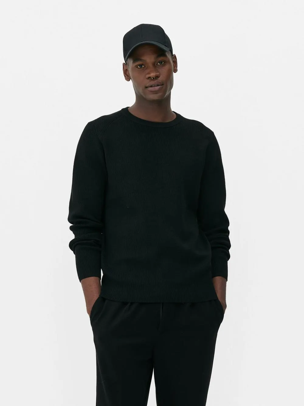 Ribbed Crew Neck Jumper