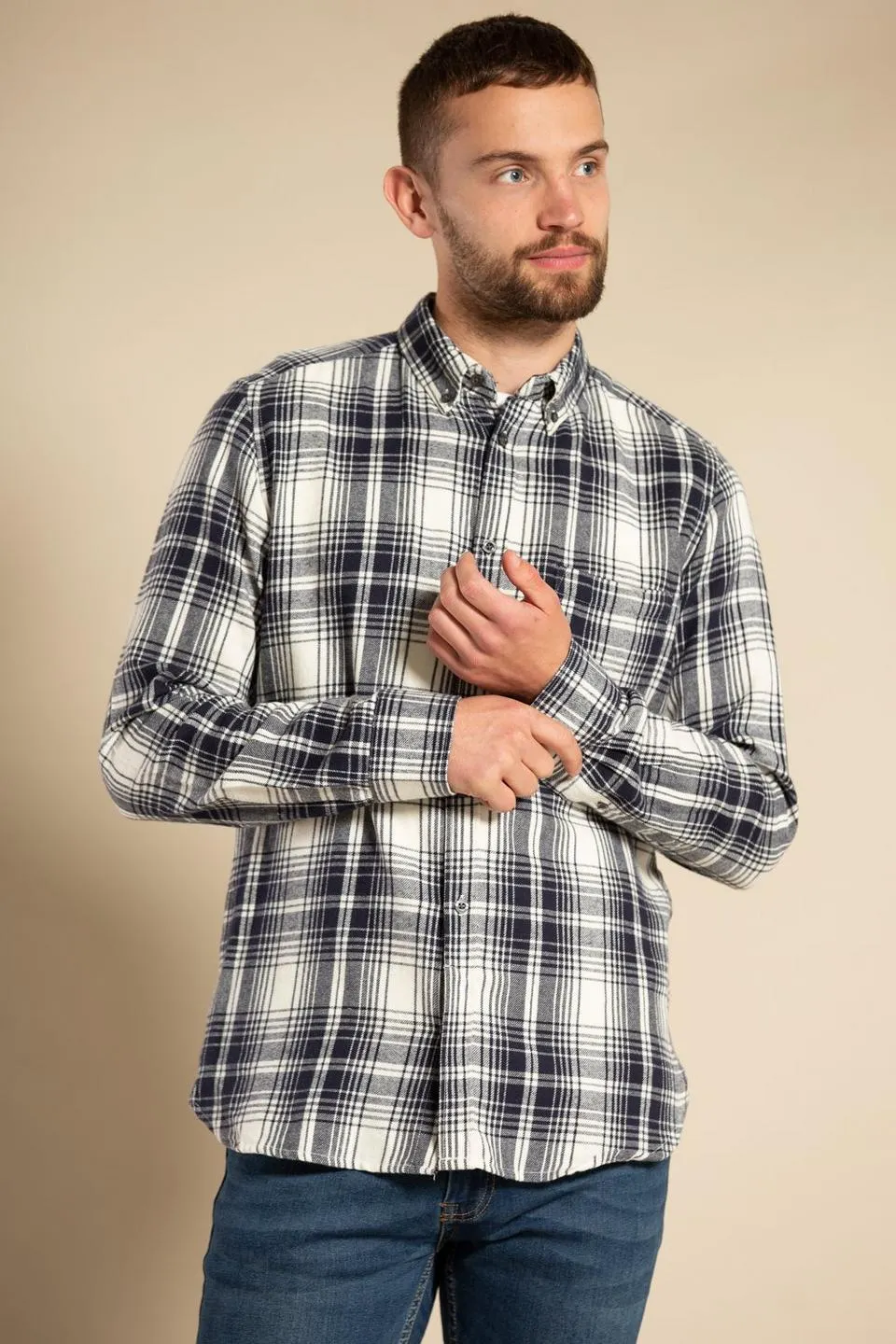 Cotton Flannel Long Sleeve Shirt