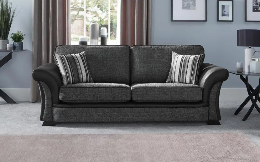 Piper Fabric 3 Seater Standard Back Sofa