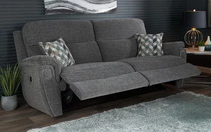 Ashton Fabric 3 Seater Power Recliner Sofa