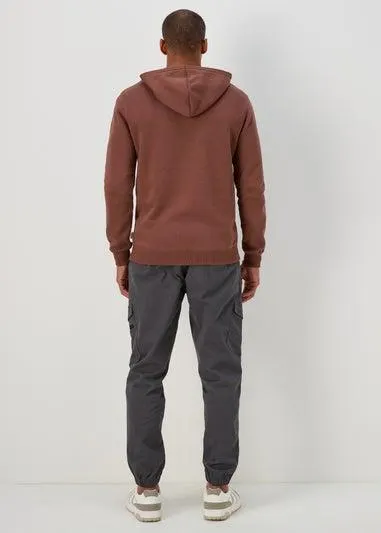 Brown Essential Pull On Hoodie - Small