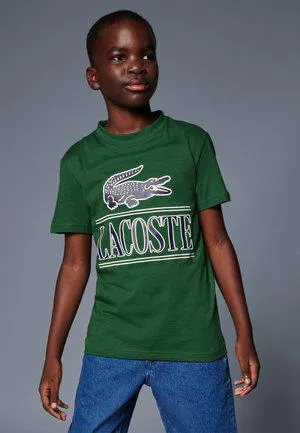 TEE BIG CROCO AND SCRIPT - Print T-shirt - green