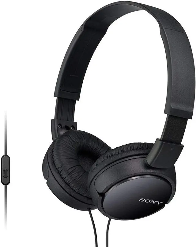 Sony MDRZX110 Black Headphones With Mic