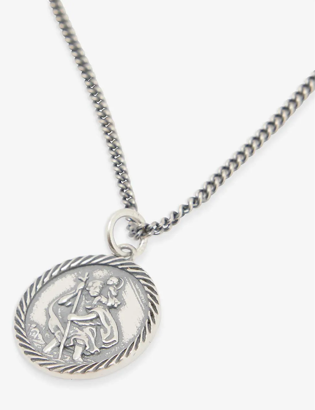 St Christopher sterling-silver pendant necklace