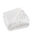 Silver Stars Muslin Baby Blanket