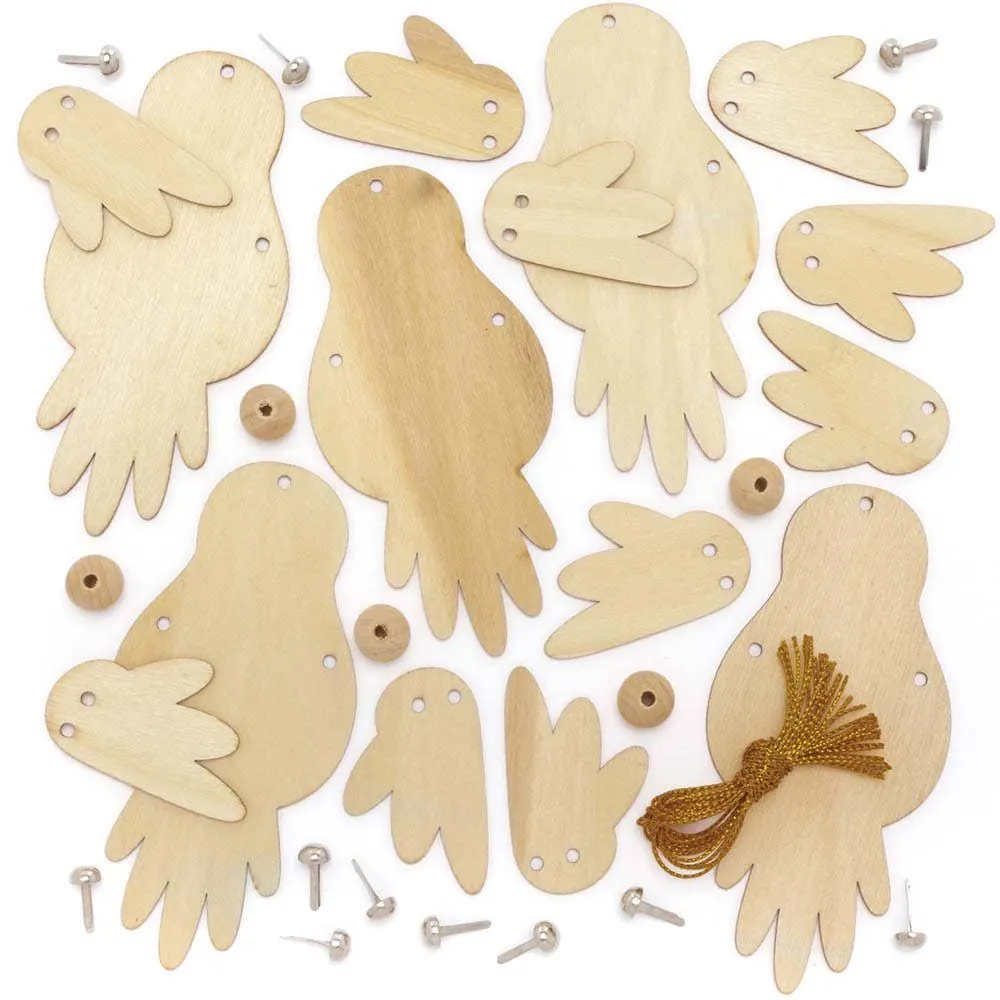 Flapping Bird Wooden Puppet Decoration Kits