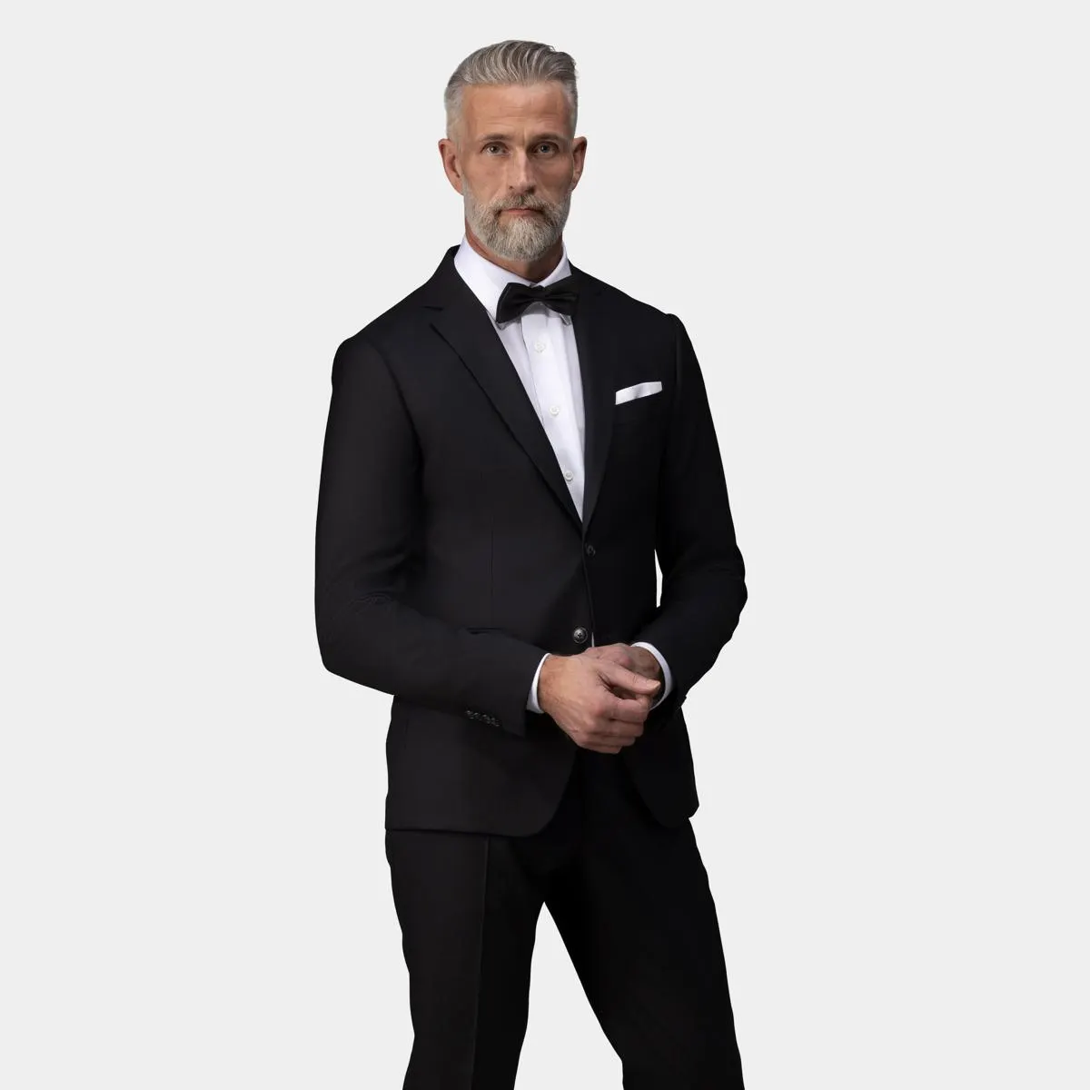 Black two-piece suit