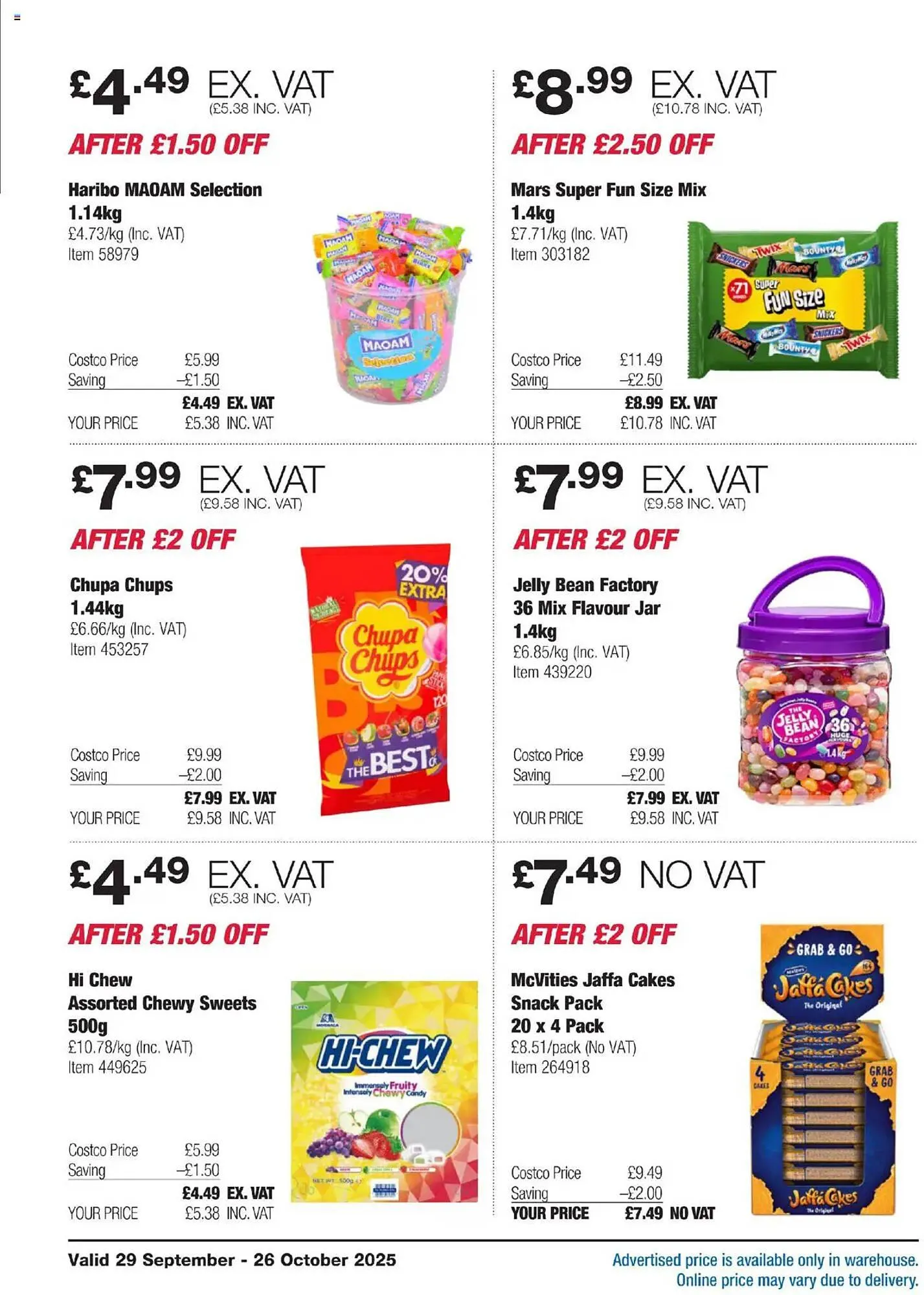 Costco leaflet from 29 September to 26 October 2025 - Catalogue Page 20