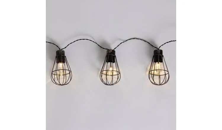 Garden by Sainsbury's 10 Warm White Solar String lights