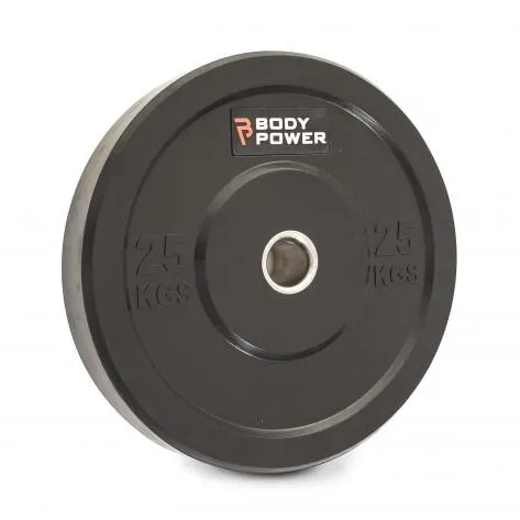 Body Power 25Kg Solid Rubber Olympic Weight Plate (x1)