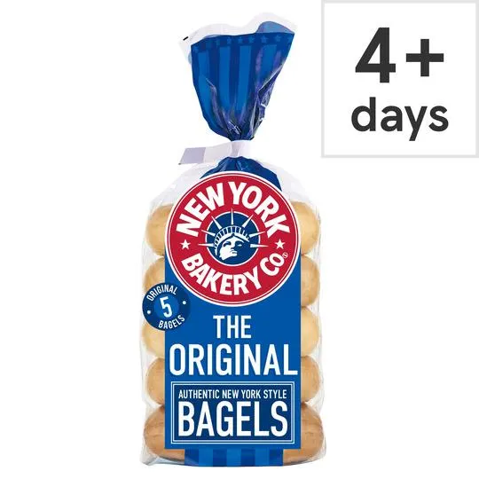 New York Bakery Plain Bagels 5 Pack