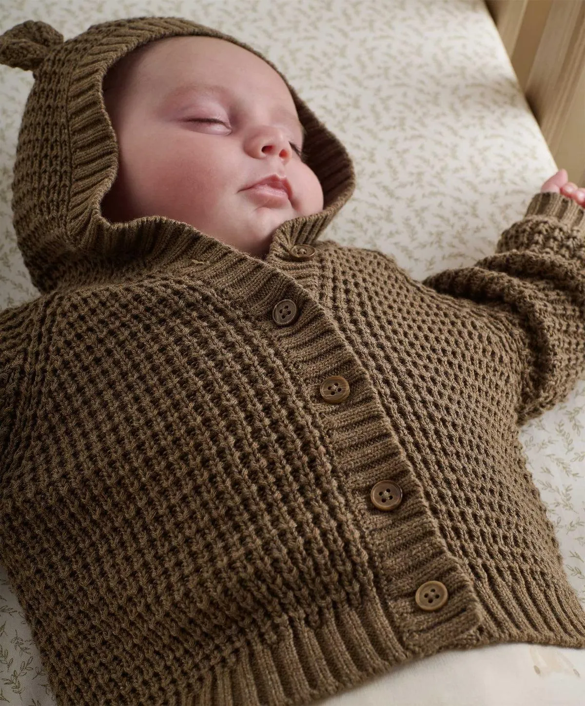 Hooded Cardigan - Chocolate Brown